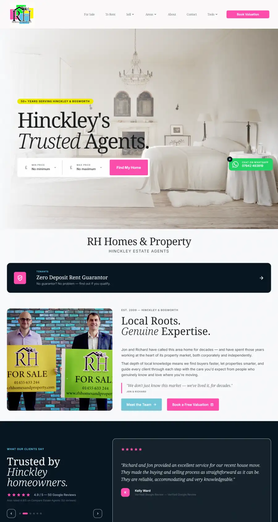 RH Homes & Property website by LOS Digital